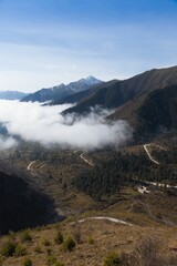 Mesmerizing view of the mountainous landscapes of Gaoshan Dachuan in Sichuan Province, China