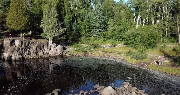 Epic Frisbee throw over a lake