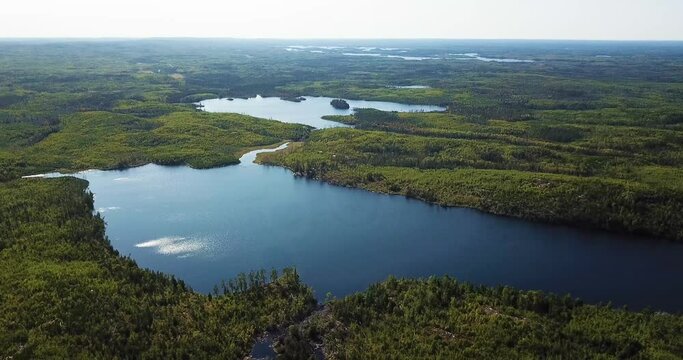 Aerial View of the Boundary Waters in Northern Minnesota