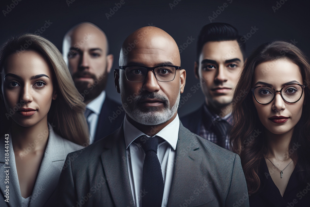 Aufkleber a captivating collection of portraits displaying the unity and accomplishments of diverse business i