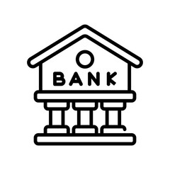 economy bank sign symbol vector