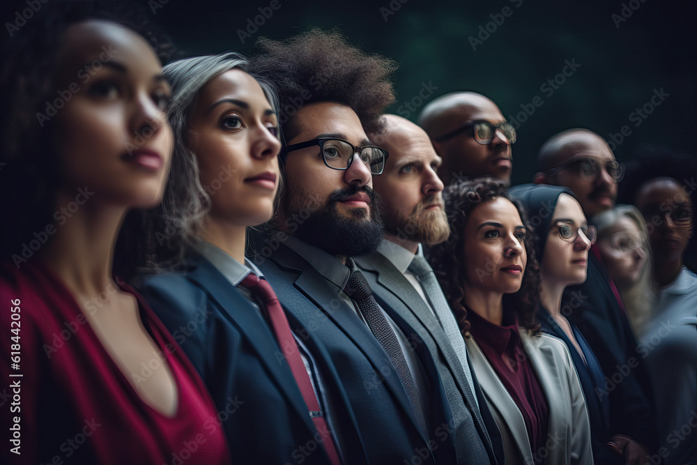 Poster an inspiring photograph exemplifying the strength and transformative impact of embracing diversity w