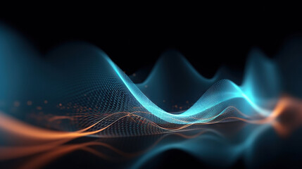 Modern digital abstract 3D background. Can be used in the description of network abilities, technological processes, digital storages, science, education, etc. Copy space