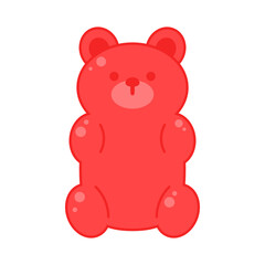 Jelly bears fruit gummy. Character Illustrator vector design.