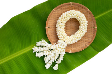 Thai white jasmine flower garland
