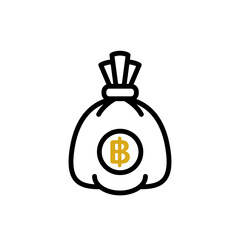 economy money bag sign symbol vector