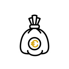 economy money bag sign symbol vector