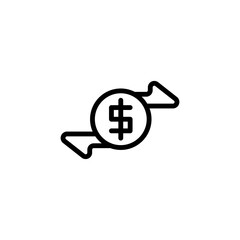 economy money transfer sign symbol vector