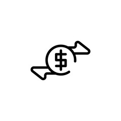 economy money transfer sign symbol vector