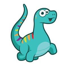 Brontosaurus Cartoon Illustration