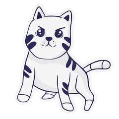 Cat cartoon illustration cute