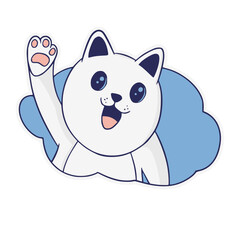 Cat cartoon illustration cute