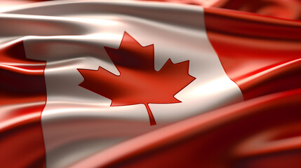 canadian flag in the wind