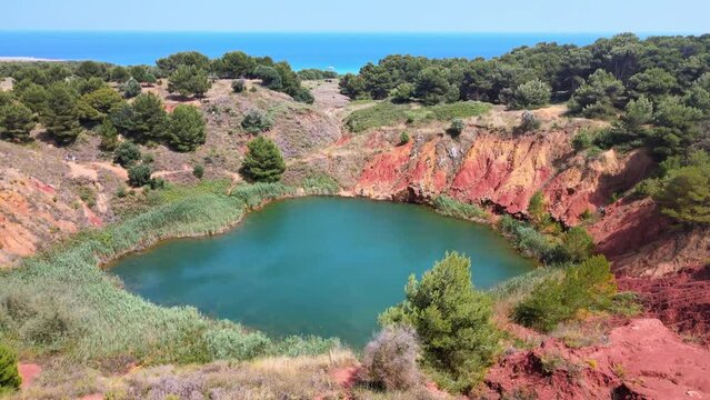 The Vibrant Landscape of Otranto's Bauxite Quarry