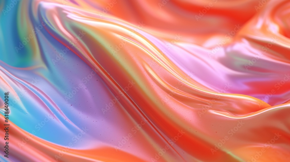Poster macro close-up of pastel slime texture, made with generative ai