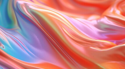 Obraz premium Macro close-up of pastel slime texture, made with generative AI