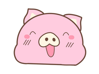 pig cartoonมpig,cartoon,cute icon ,vector, illustration,hand drawn