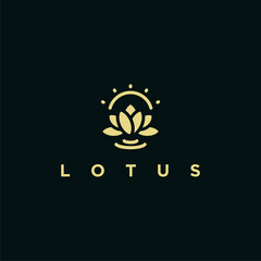 Lotus logo design template vector stock 