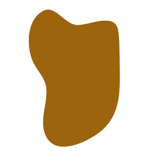 Abstract Brown Blob Shape