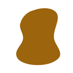 Abstract Brown Blob Shape