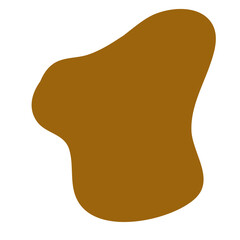 Abstract Brown Blob Shape