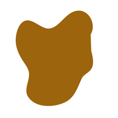 Abstract Brown Blob Shape