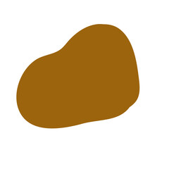 Abstract Brown Blob Shape