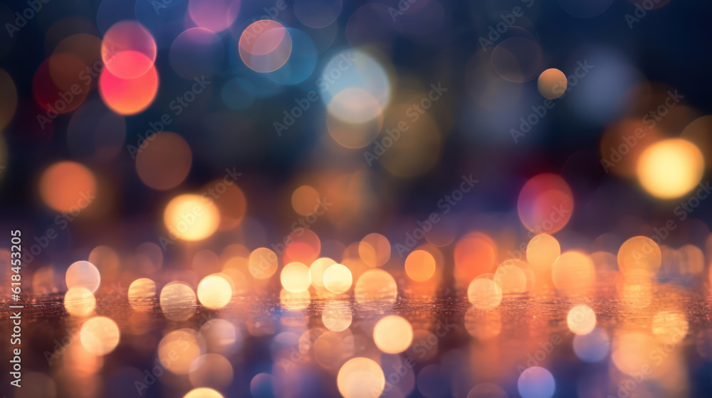 Poster bokeh lights backdrop as a digital background