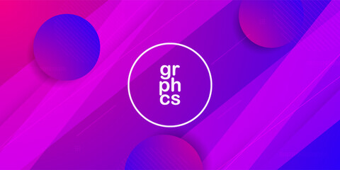 Overlap dark purple gadient to pink abstract background with circle pattern and lines. Dark purple gradient colorful background. Eps10 vector