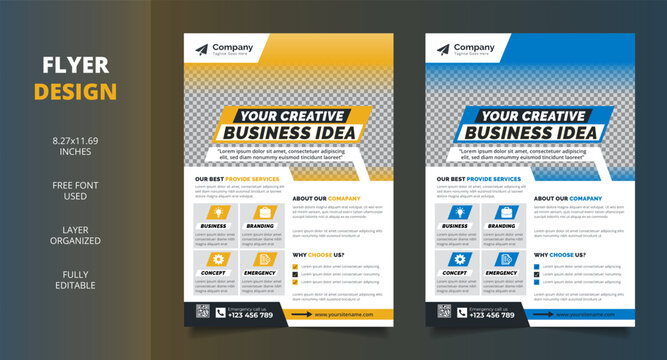 Creative Layout corporate trendy business flyer template modern advertising magazine poster flyer a4 print design editable