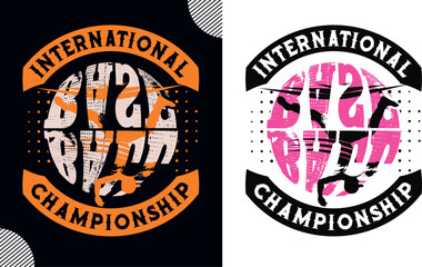 International baseball championship, t shirt design