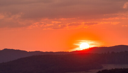 sunrise over the mountains