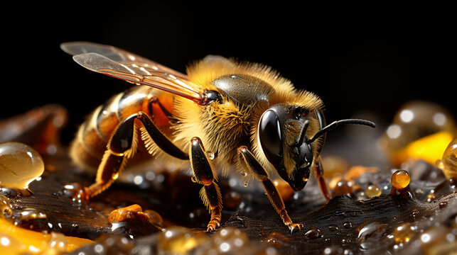 Bee stock image. honey