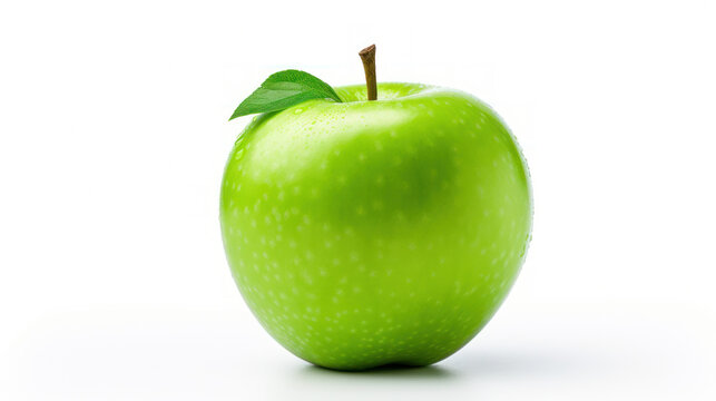 Vibrant Essence: Green Apple in Solitude. Generative AI