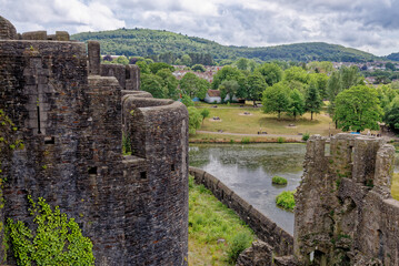 Caerphilly Castle - second largest castle in United Kingdom - Caerphilly - Wales