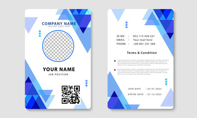 Modern corporate identity card design template. Company employee ID card design. Vector