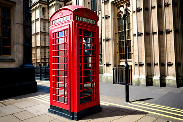 Obraz premium red telephone box