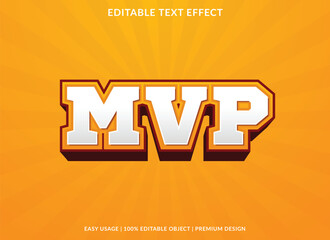 mvp editable text effect template with abstract background use for business brand and logo