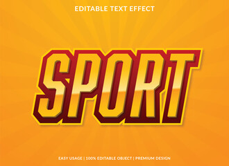 sport editable text effect template with abstract background use for business brand and logo