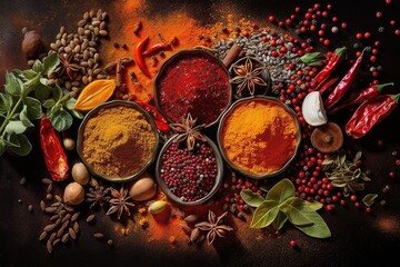 Obraz na płótnie Canvas Exotic Spices and Herbs