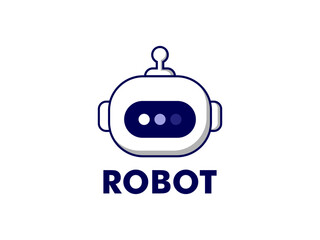 Robot logo vector, Head Robot Logo design template