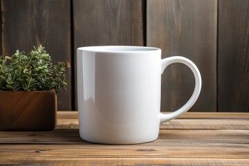 Blank white ceramic mug mockup generative ai