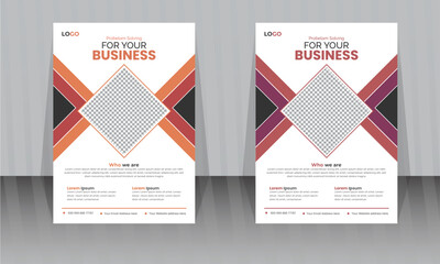 Business Flyer design A4 size corporate flyer template for marketing professional and modern business flyer with some services business flyer set with photo placement