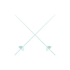 Cartoon game sword on transparent background. Crossed Knight Sword Ancient Weapon Cartoon Design