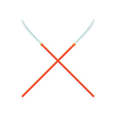 Cartoon game sword on transparent background. Crossed Knight Sword Ancient Weapon Cartoon Design