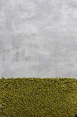 Beans mung bean, background or texture, copy space