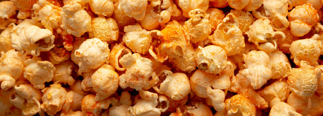 Homemade Cheese Popcorn Background