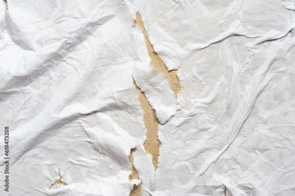Aufkleber wet ripped paper texture. empty torn wet paper sheet with surface texture. paper background