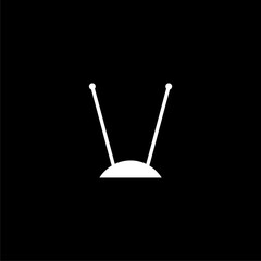 Antenna vector illustration isolated on blackbackground