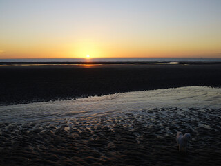 sunset on the beach